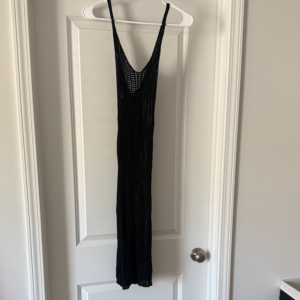 Black knit cover up